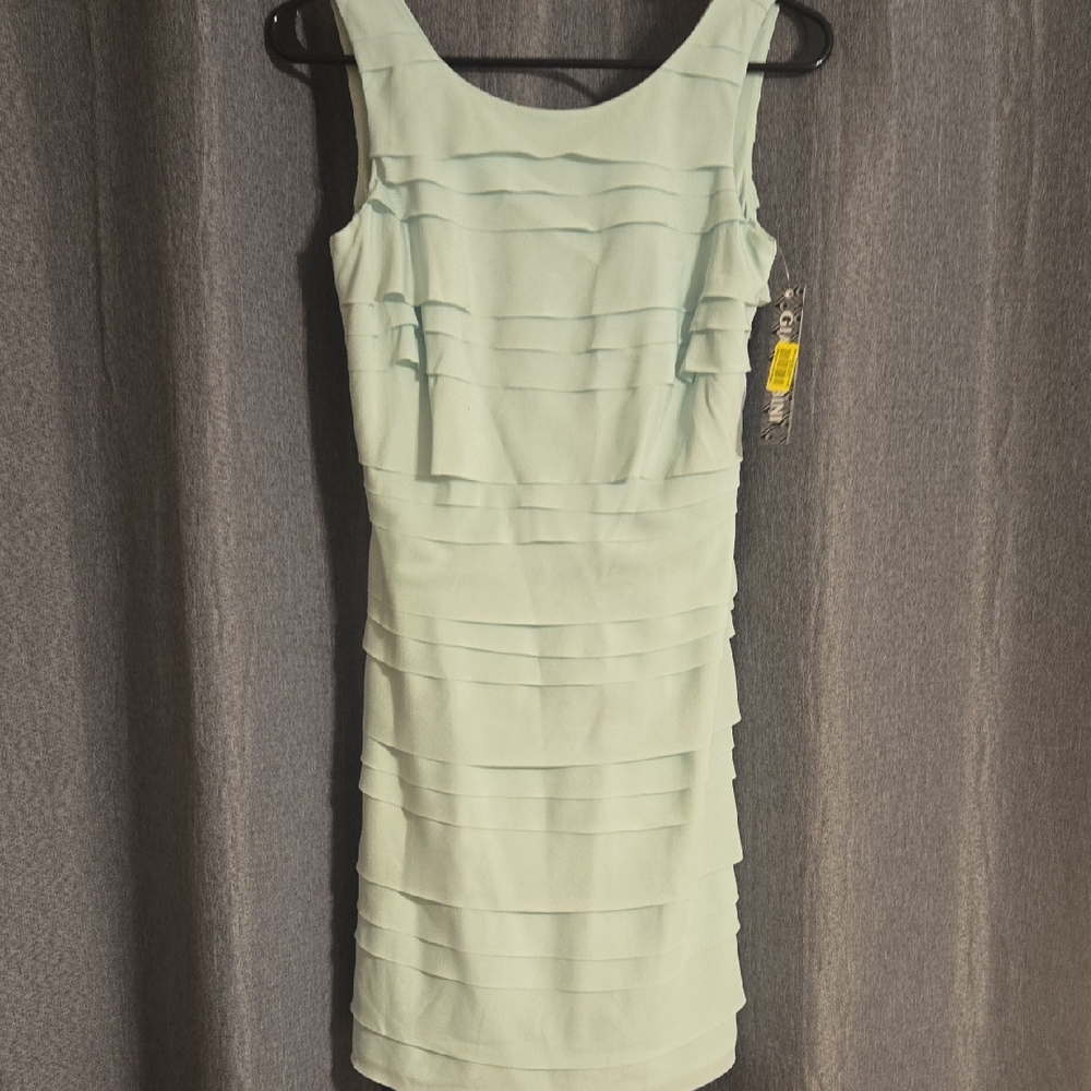 Gianni Bini Light Green Layered Mini Dress